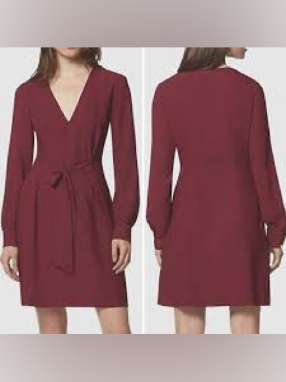 Avec Les Filles Cordovan
Maroon Long Sleeve Dress